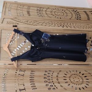 Blue Front Tie Dress